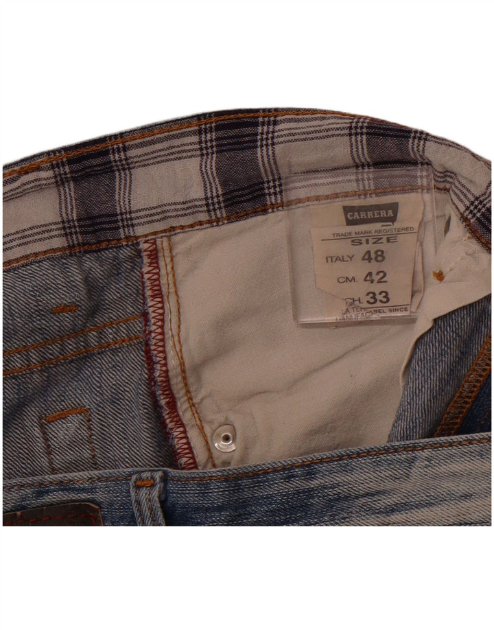 CARRERA Short en jean vieilli pour homme IT 48 Medium W33 Bleu Coton