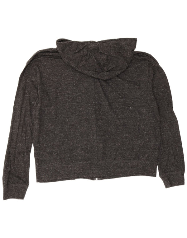 Nike Pull à capuche zippé pour femme UK 16 Grand coton moucheté gris