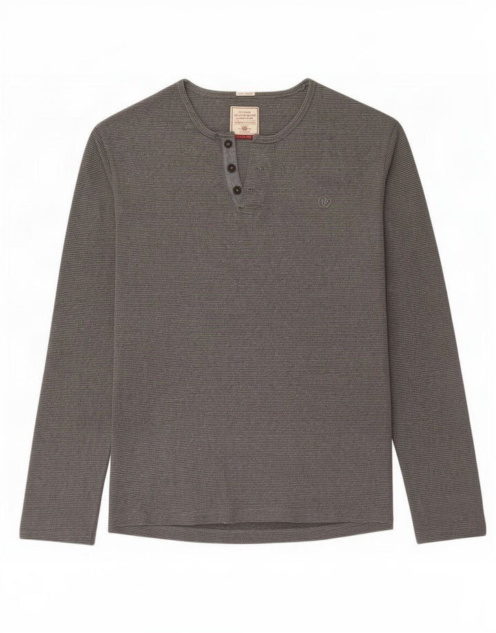 Fat Face Haut Homme Manches Longues 2XL Gris Coton