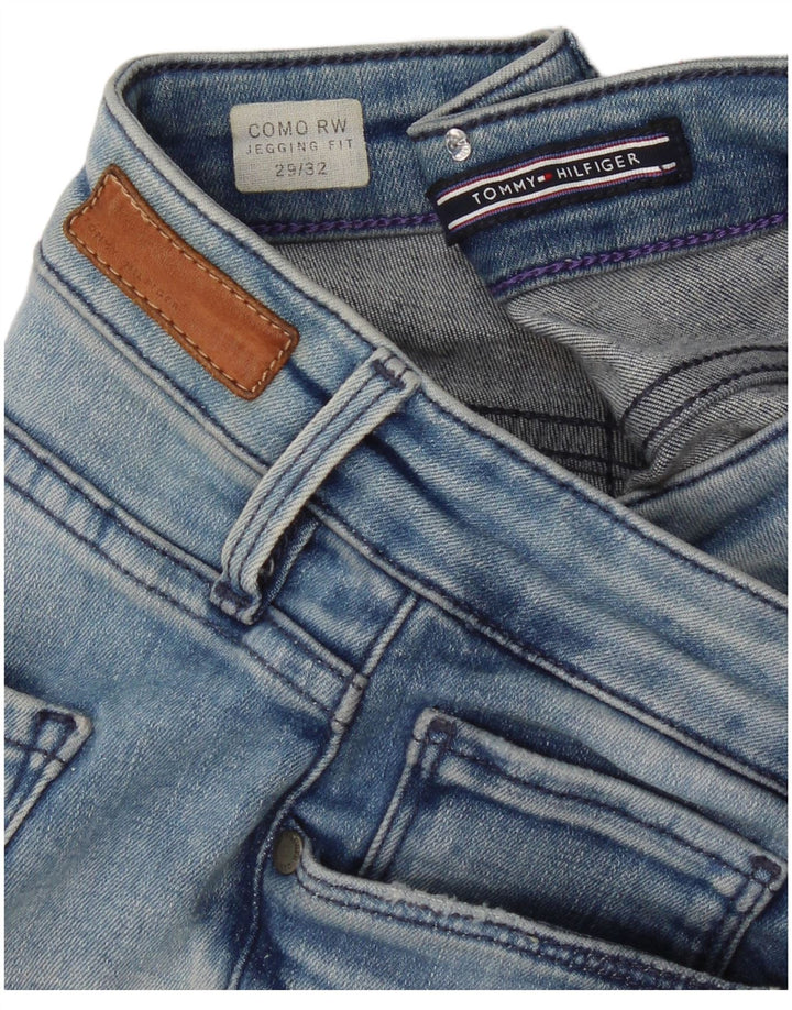 Tommy Hilfiger Como RW Jean jegging effet vieilli pour femme W29 L32 Bleu