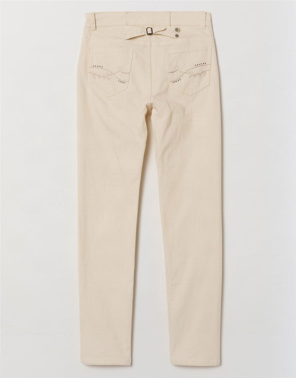 Dkny Pantalon décontracté skinny pour fille 13-14 ans W28 L30 Blanc cassé classique