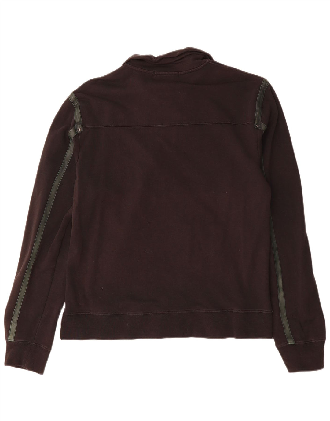 Trussardi Femme Pull Col Zippé Sweatshirt Large Noir Coton