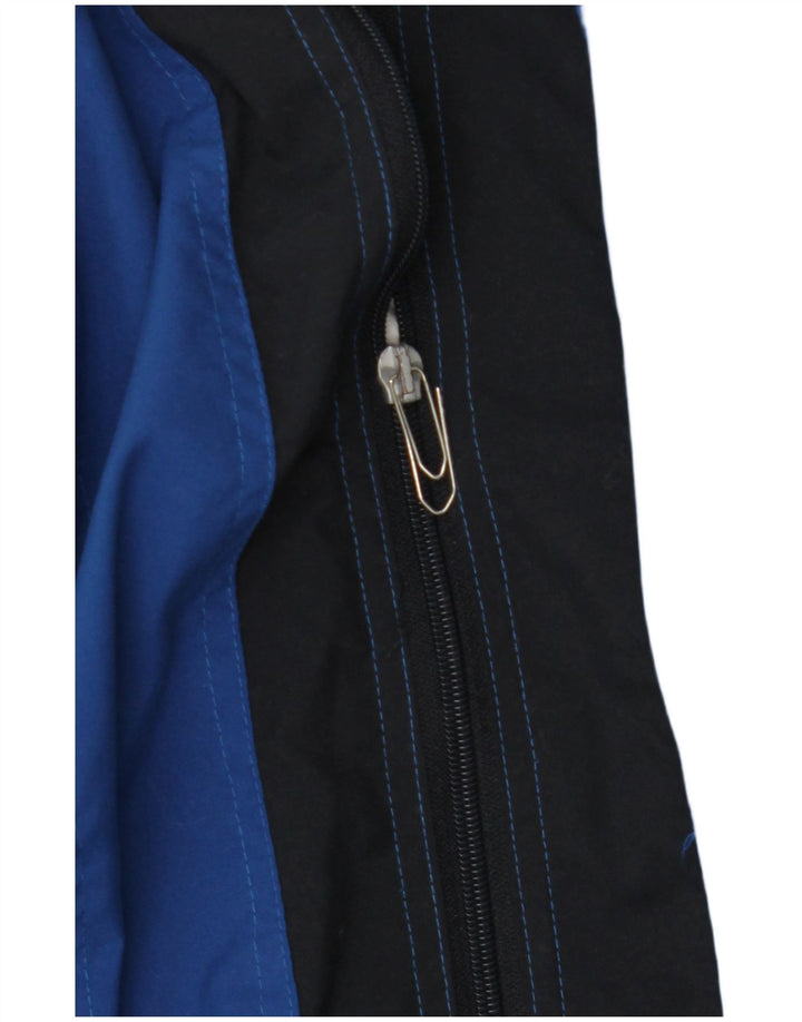 HUMMEL Mens Tracksuit Top Jacket Medium Navy Blue Colourblock Polyester