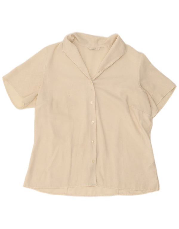 Marks & Spencer Chemisier à manches courtes pour femme UK 16 Large Beige