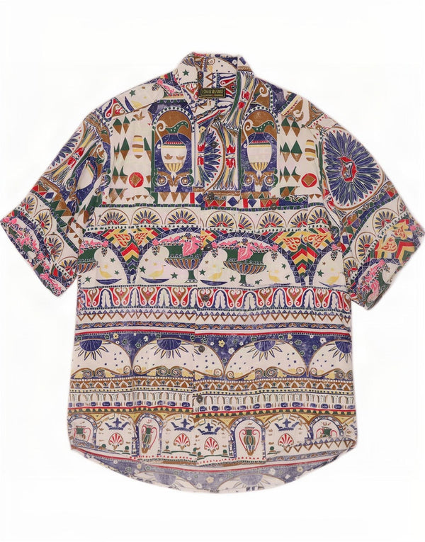 Conte Massimo Chemise à Manches Courtes Homme Medium Multicolore Géométrique