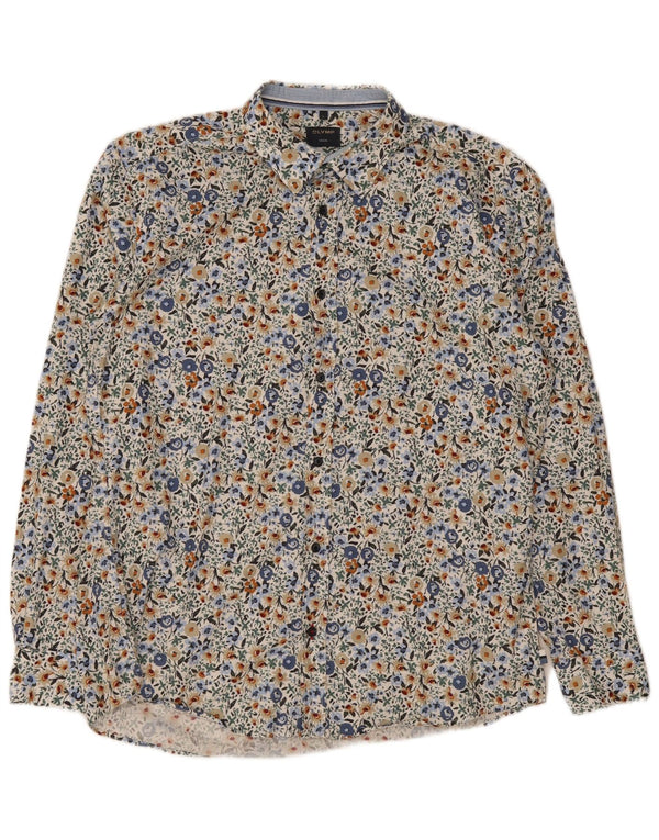 Chemise Homme Olymp Large Coton Floral Multicolore