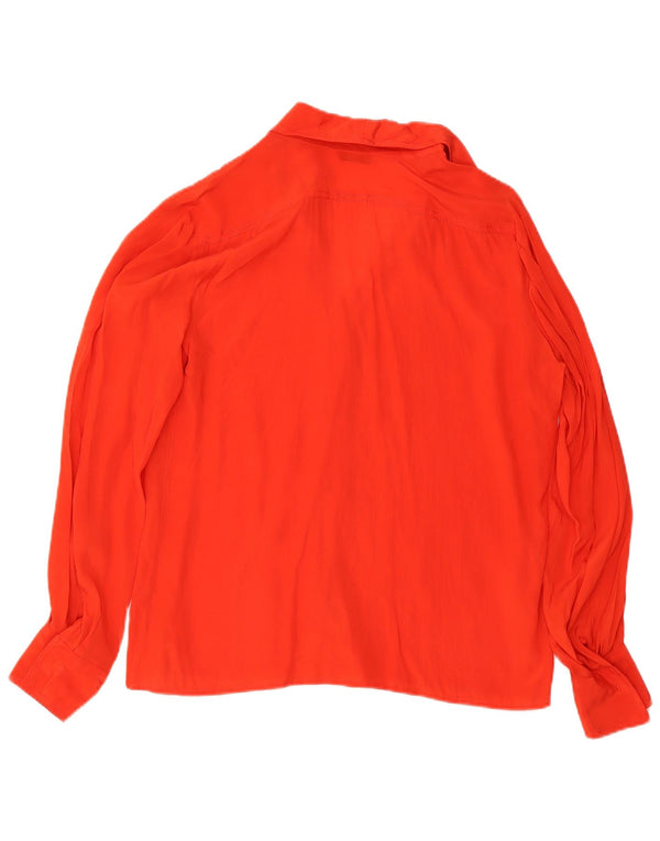 Pancaldi Chemise à manches longues pour femme, coupe régulière, grand rouge