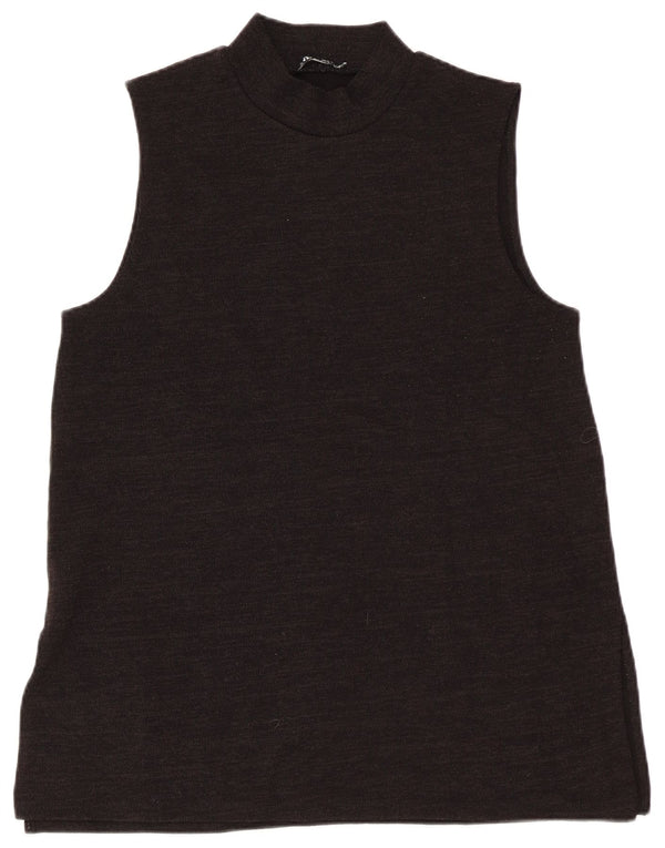Zara Femme Débardeur UK 14 Large Noir Moucheté