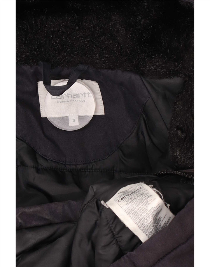 Carhartt Veste coupe-vent à capuche pour homme UK 36 Small Bleu marine Polyester