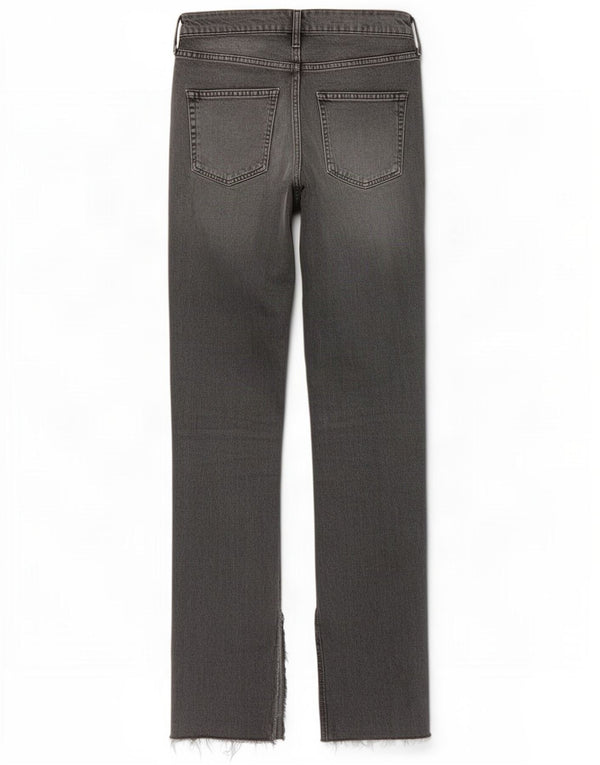 Zara Jean slim taille haute en détresse pour femme EU 38 Small W28 L34 Gris Coton