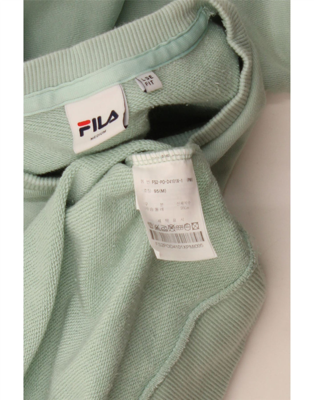 FILA Sweat-Shirt Homme Turquoise Moyen Coton