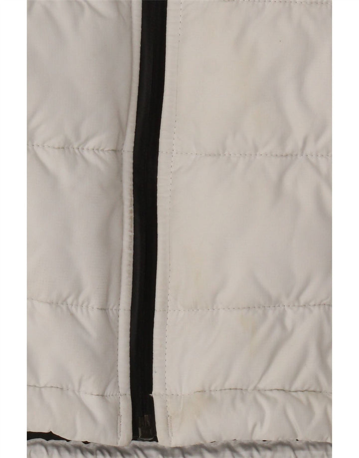 The North Face Veste matelassée à capuche pour femme UK 10 Small White Colourblock