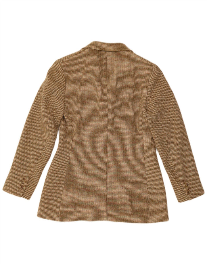 Ralph Lauren Veste blazer à 3 boutons pour femme US 10 Grand carreaux marron