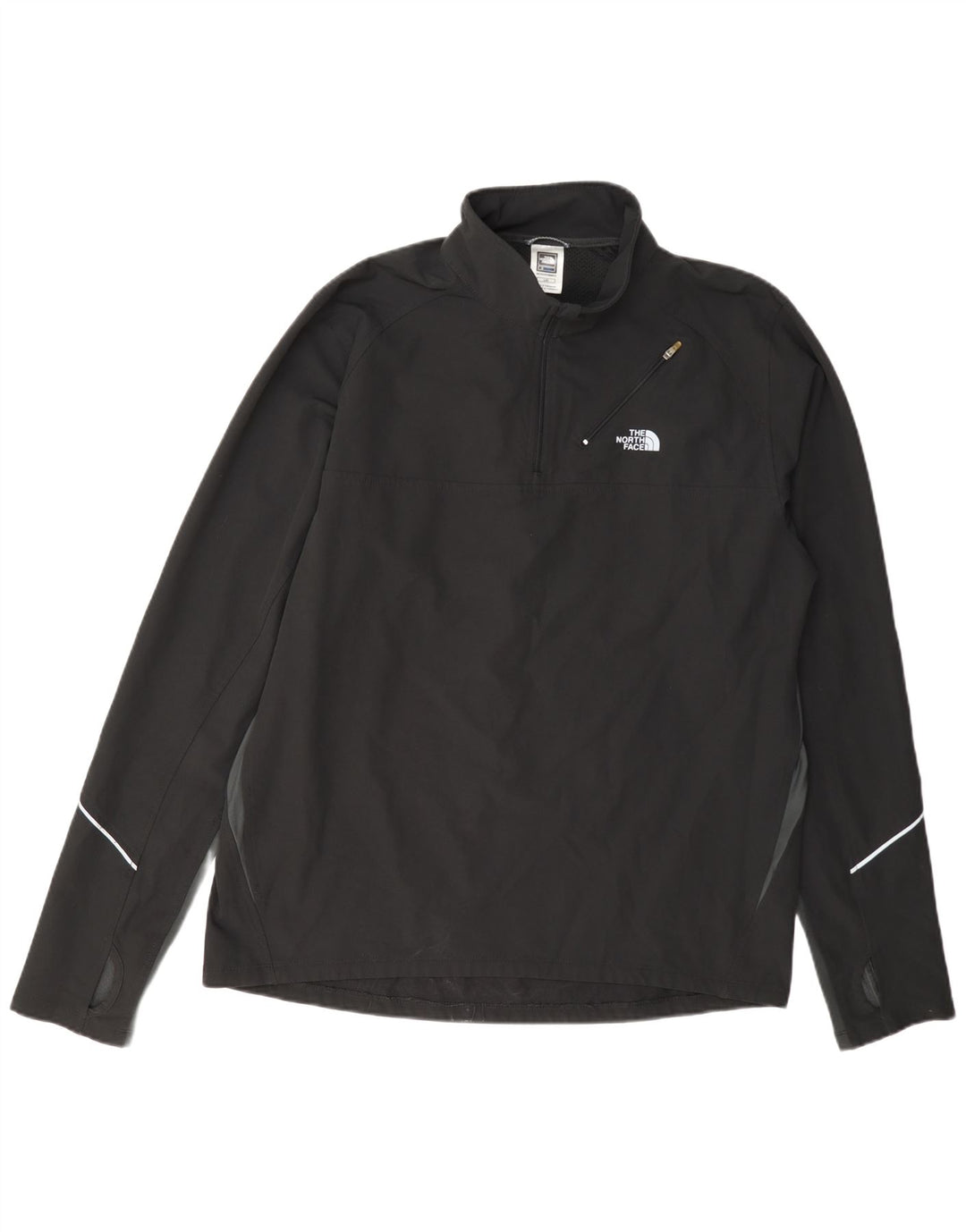 The North Face Haut de survêtement à col zippé pour hommes, grand color block noir