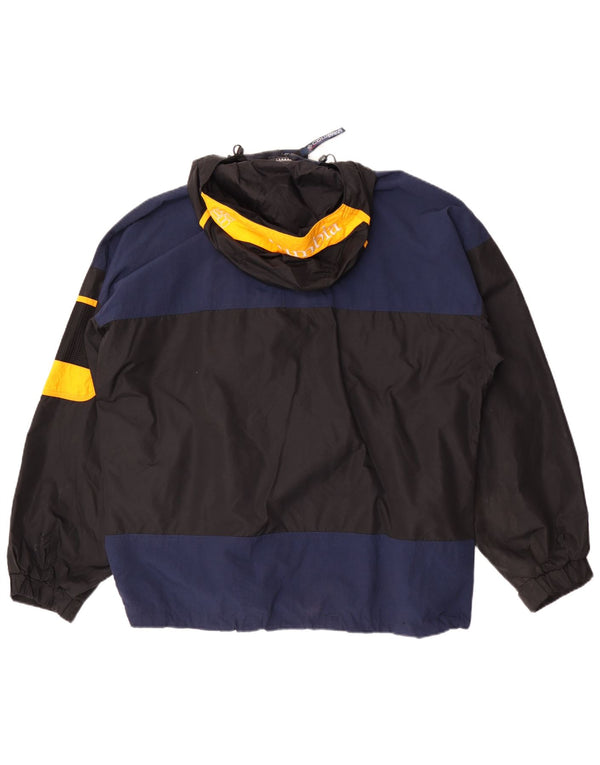 Columbia Veste de pluie à capuche graphique pour homme UK 40 Large Noir Colourblock