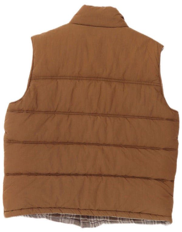 Timberland Gilet rembourré réversible pour homme UK 40 Large Marron Coton