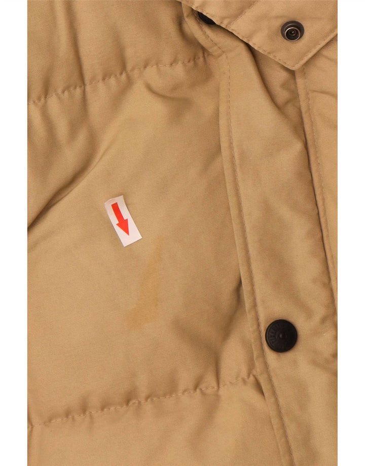 Levi's Veste matelassée à capuche homme UK 40 Large Beige Nylon