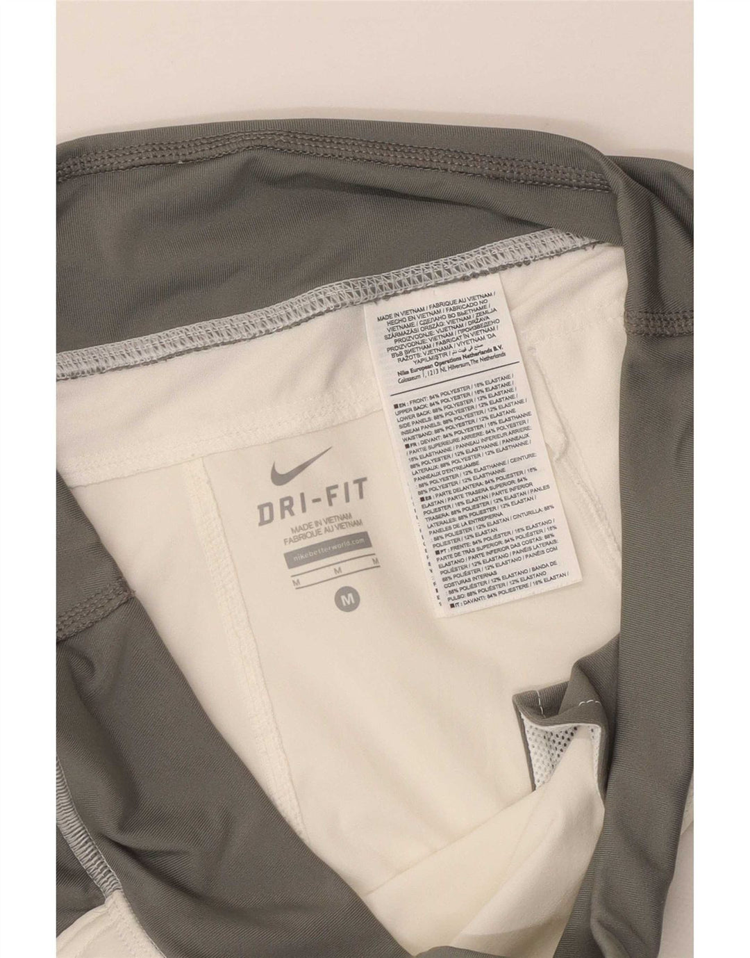 Nike Pantalon de survêtement Dri Fit pour femme UK 14 Medium Blanc Colourblock