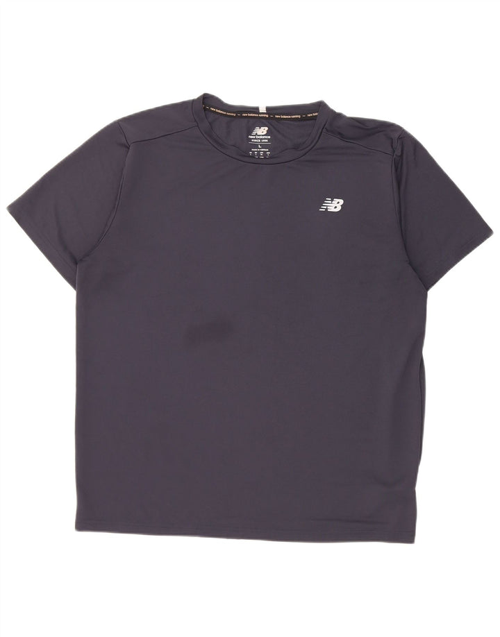New Balance T-Shirt Homme Haut Large Bleu Marine Polyester