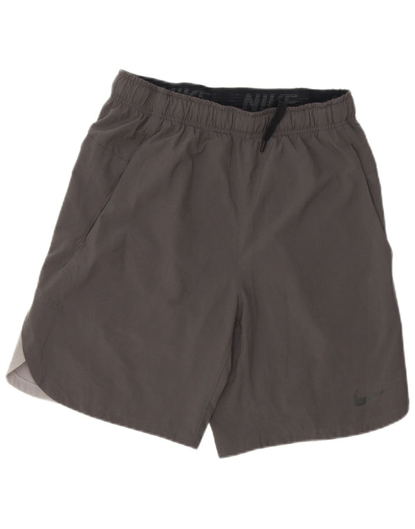 Nike Short de sport Dri Fit pour homme en polyester color block Taille S Gris