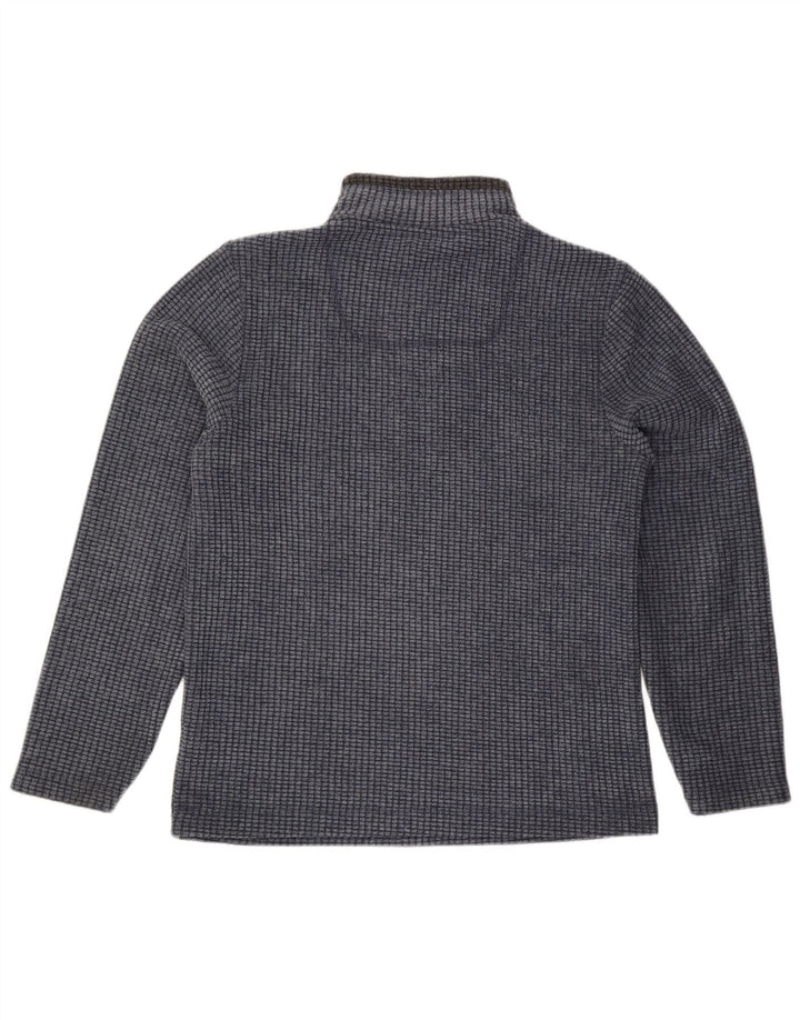 Weird Fish Pull polaire à col zippé pour homme Petit bleu marine Polyester