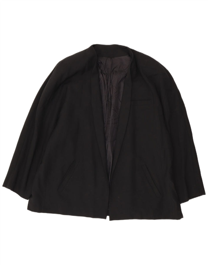 Marina Rinaldi Veste blazer surdimensionnée ouverte pour femme Taille 31 XL Noir