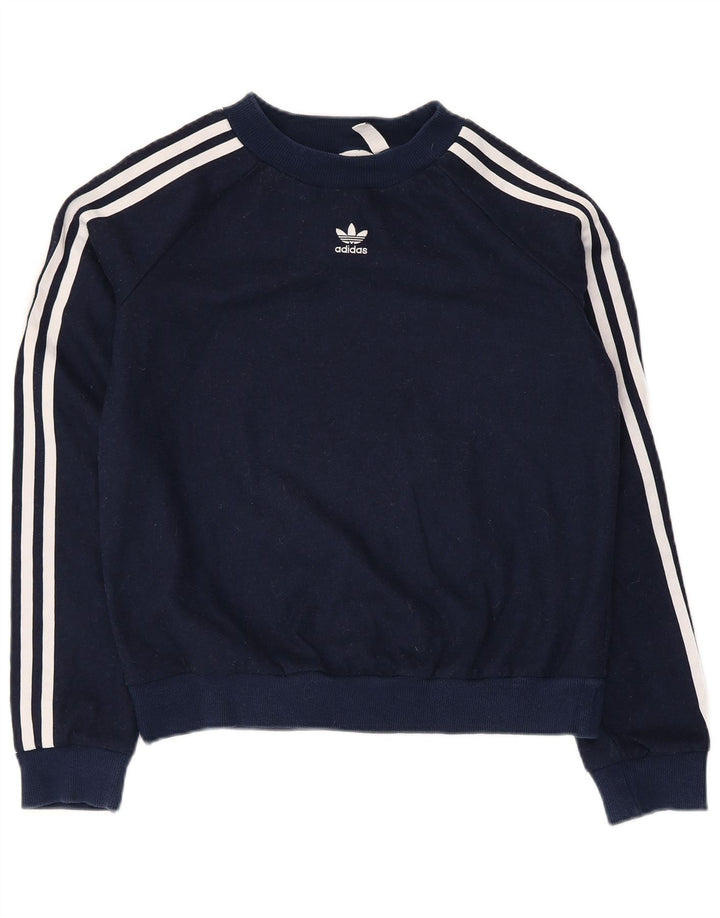 Adidas Pull court pour homme UK 8 Petit Bleu marine Polyester