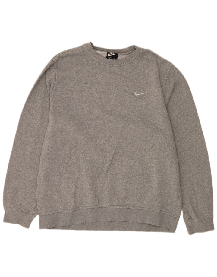 Nike Sweat-shirt pour homme en coton gris 2XL