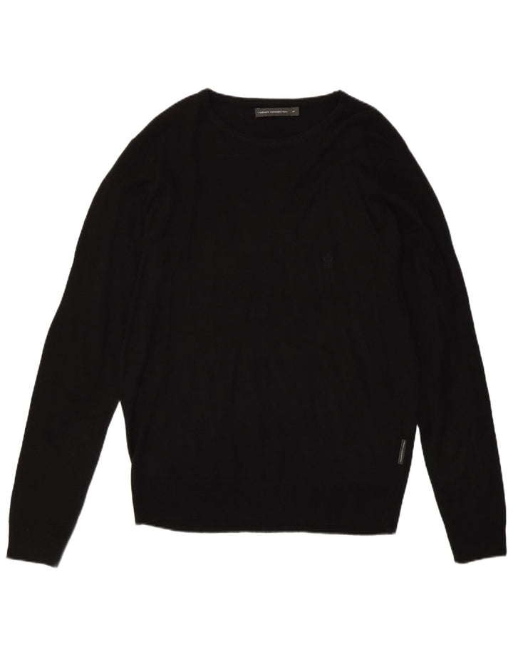 French Connection Pull Col Bateau Homme Noir Moyen Acrylique