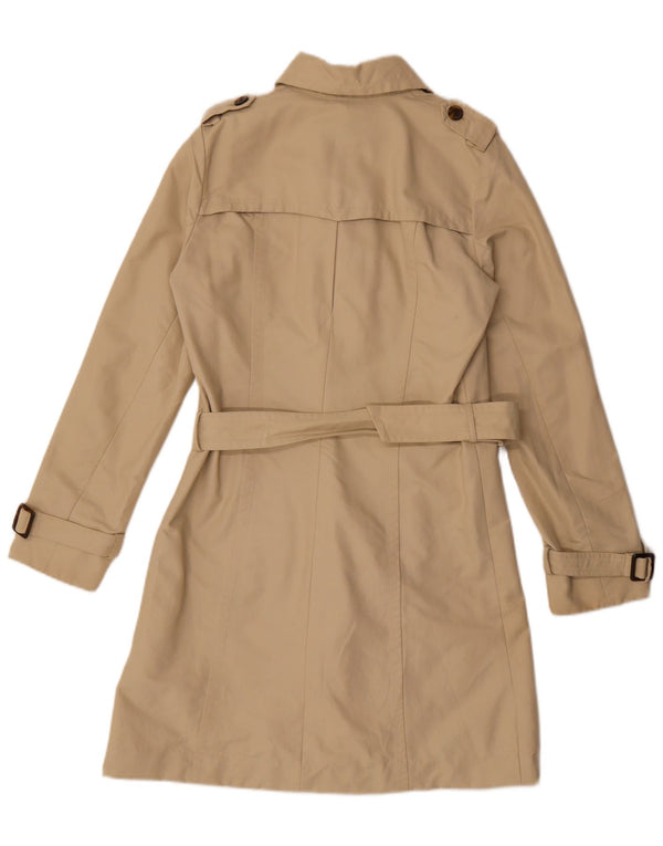 Zara Trench Femme UK 14 Coton Beige Moyen