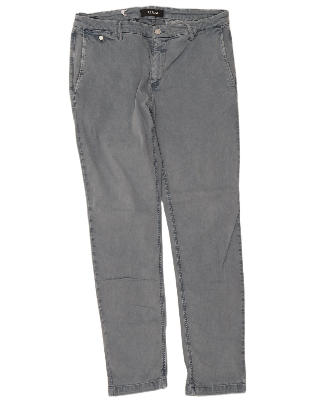 Replay Jean Slim Homme W34 L32 Gris Coton