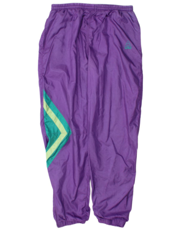 Active Mens Tracksuit Trousers Joggers Large Purple Geometric Polyamide