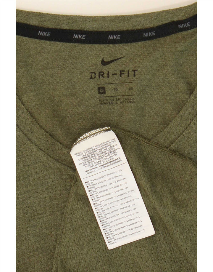 Nike Hommes Dri Fit T-Shirt Haut XL Vert Polyester
