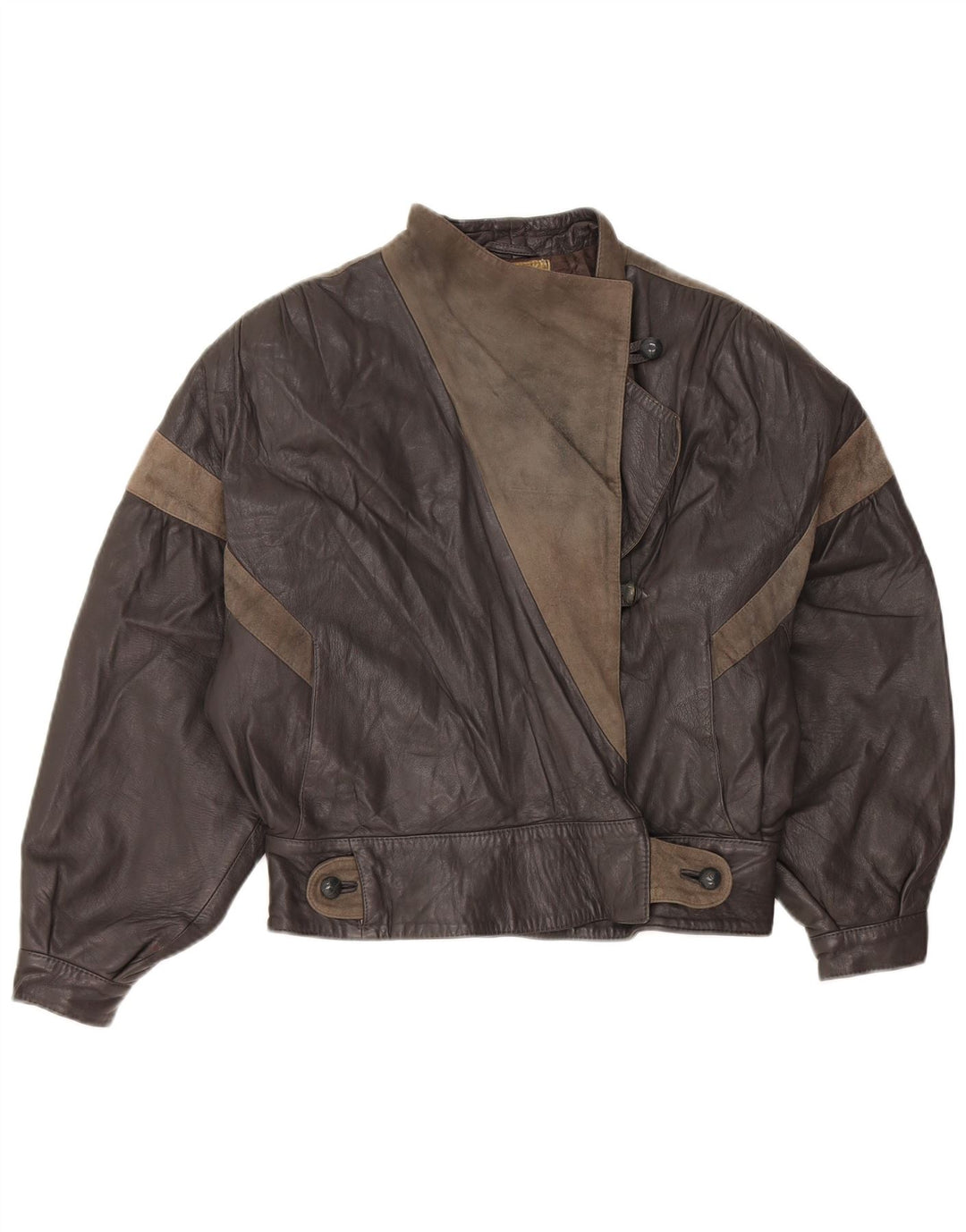 Lavorazione Artigiana Veste Femme IT 44 Cuir Colorblock Gris Moyen