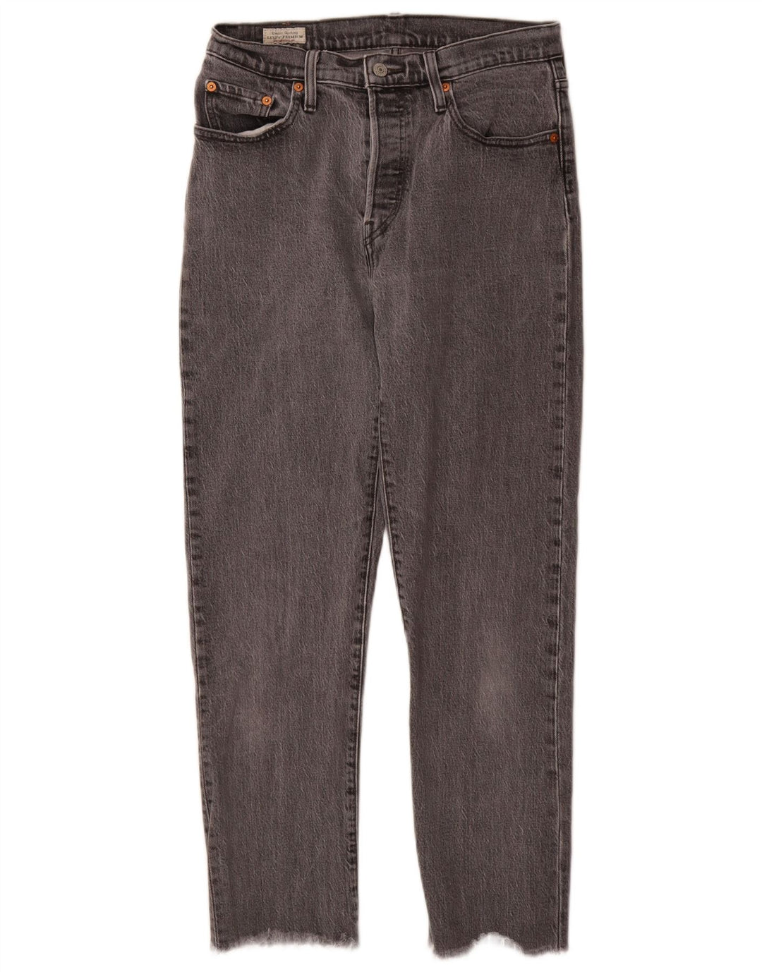 Levi's Jean Droit 501 Femme W28 L28 Gris Coton