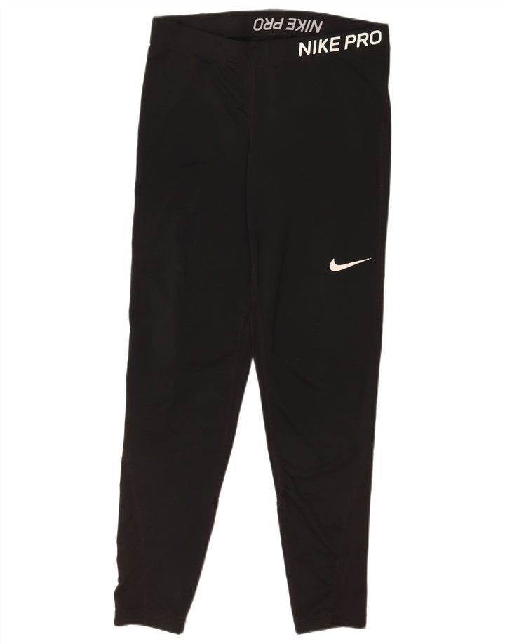 Nike Leggings Femme UK 16 Large Noir Polyester
