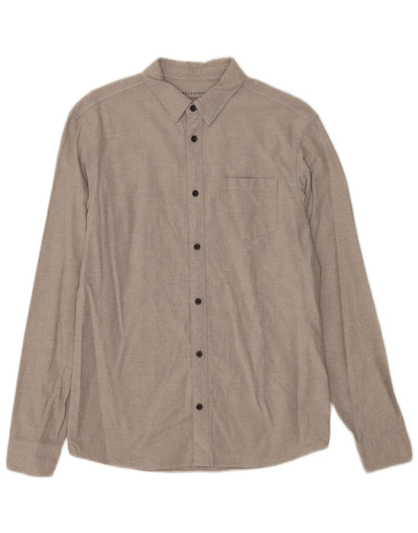 All Saints Chemise Homme Petit Gris Coton