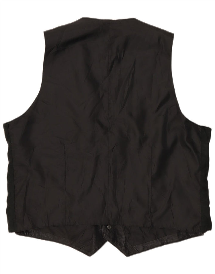 gilet en cuir homme vintage noir moyen