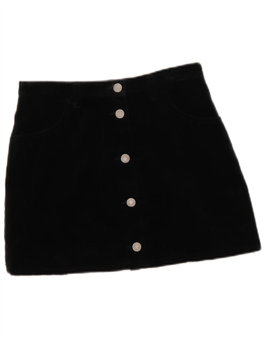 Sisley Femme Mini Jupe IT 42 Medium W27 Coton Noir