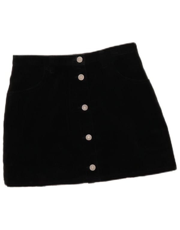 Sisley Femme Mini Jupe IT 42 Medium W27 Coton Noir