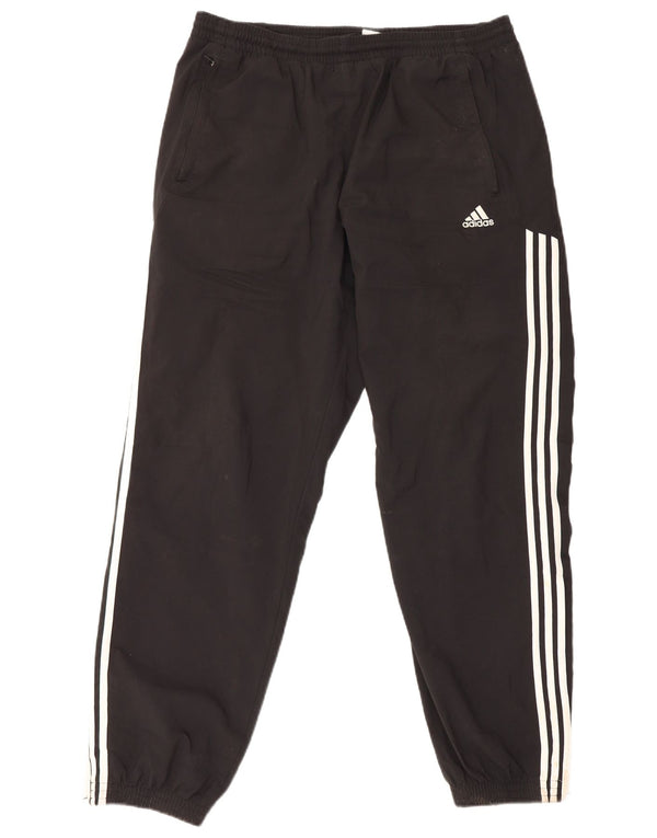 Adidas Pantalon de survêtement pour homme Joggers UK 44/46 Large Noir Polyester