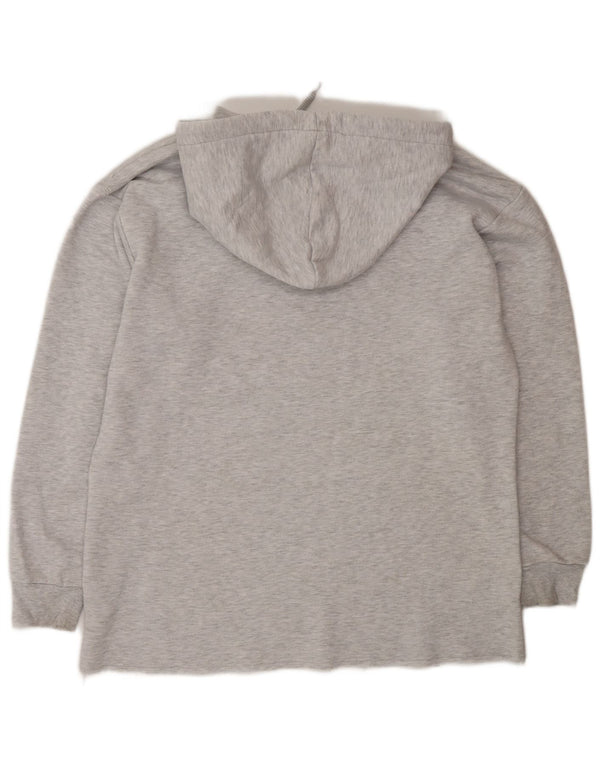Topshop Pull à capuche surdimensionné pour femme UK 10 Petit Gris Polyester