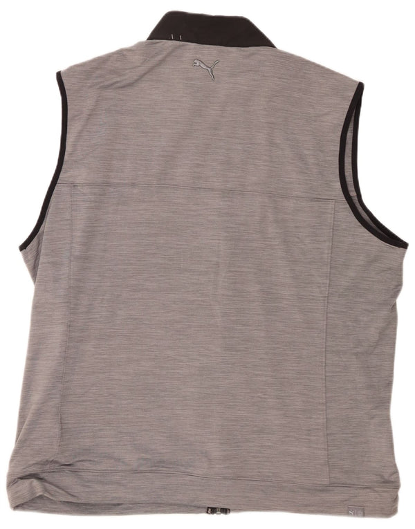 Puma Veste de survêtement sans manches pour homme XL Gris Colorblock Polyester