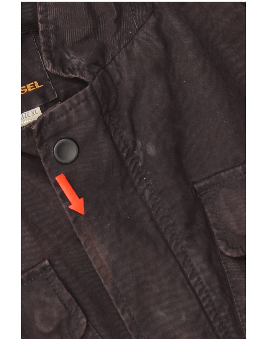 Diesel Veste utilitaire pour femme UK 18 XL Coton noir