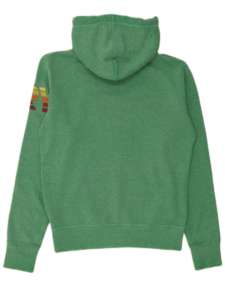 Superdry Pull à Capuche Graphique Homme Vert Moyen Coton