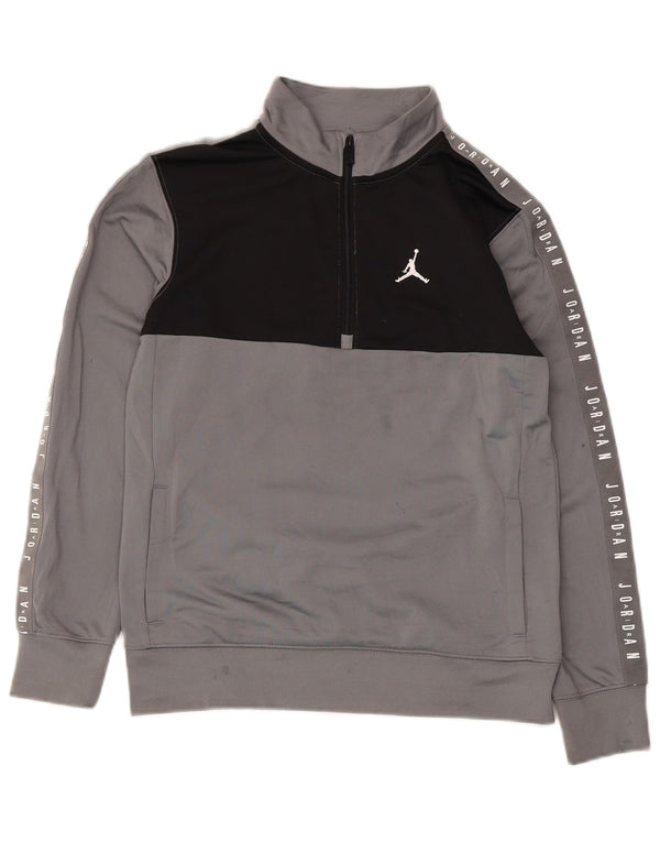 Jordan Sweat-shirt graphique pour garçon 12-13 ans Grand Gris Colorblock