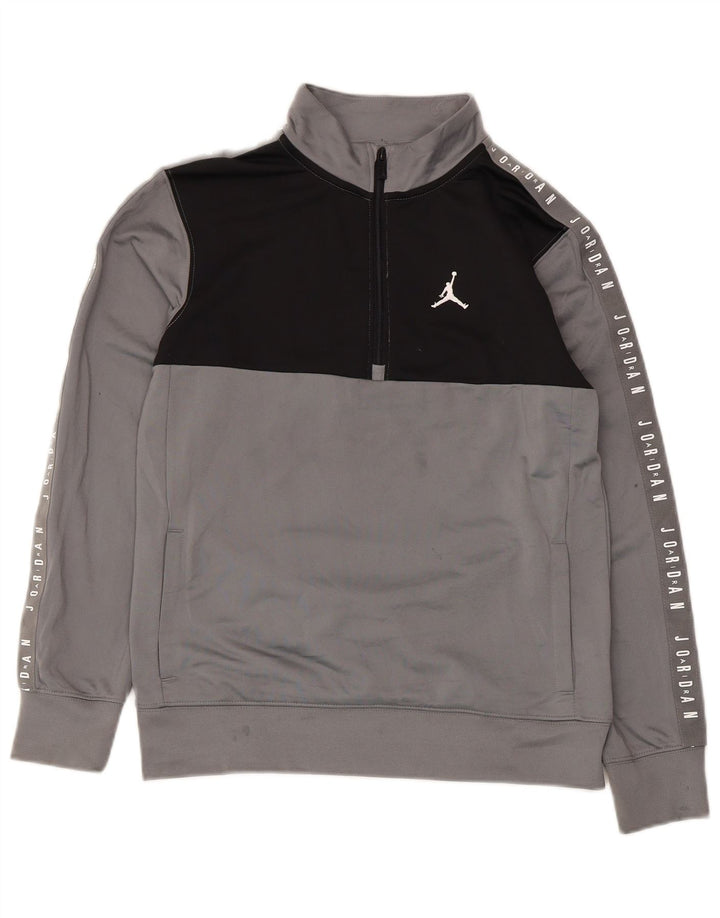 Jordan Sweat-shirt graphique pour garçon 12-13 ans Grand Gris Colorblock
