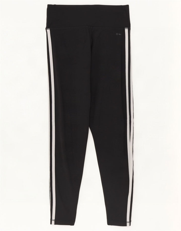 Adidas Legging court coupe ajustée pour femme UK 12/14 Noir moyen Polyester