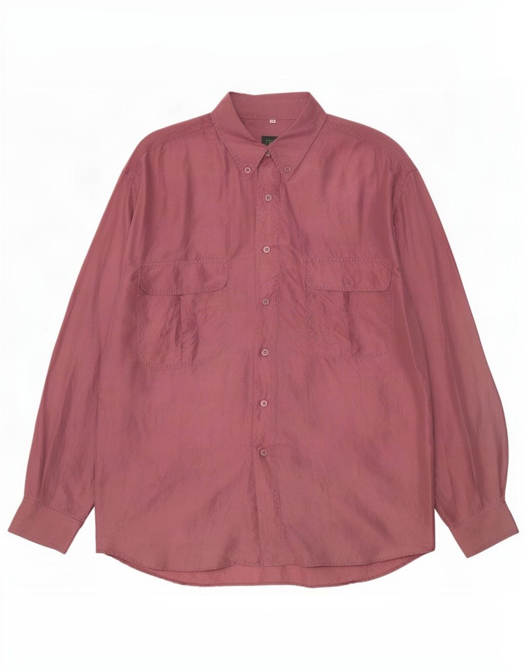 Chemise homme vintage Soie bordeaux moyenne