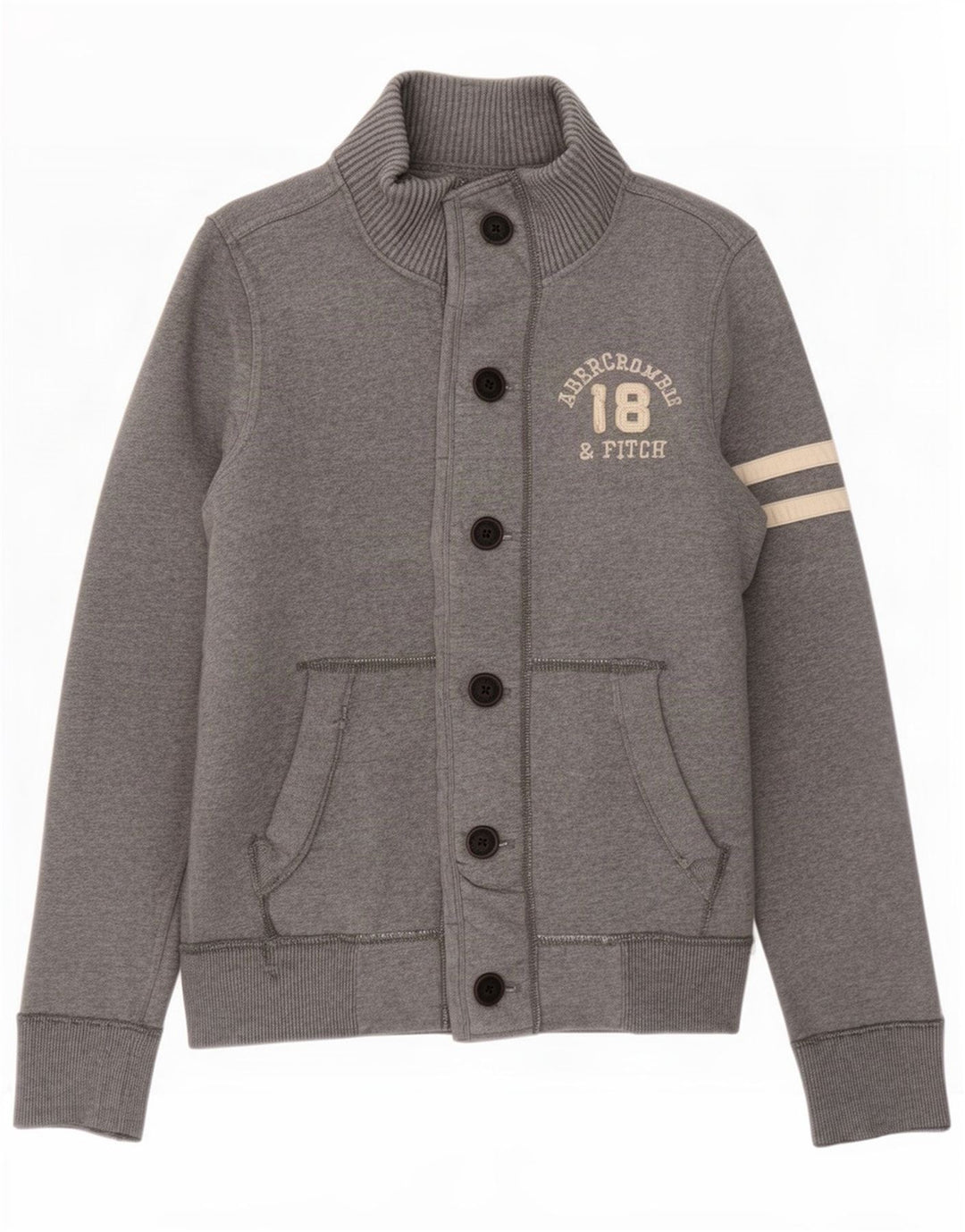 Abercrombie & Fitch Veste de survêtement pour homme en coton gris Taille L